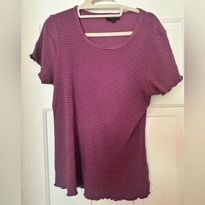 Athleta vintage purple Sleeve Fitted Ribbed T-Shirt